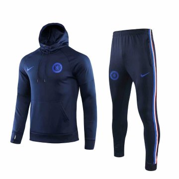 2019-20 Chelsea Hoodie Blue Men's Football Training Suit(Sweatshirt + Pants) [46912306]