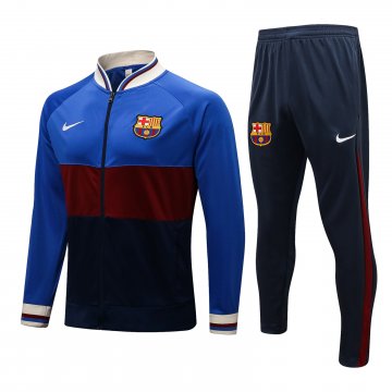 Barcelona 2021-22 Blue BRB Soccer Training Suit Jacket + Pants Men's
