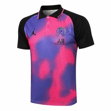 2021-22 PSG x Jordan Pink Football Polo Shirt Men's