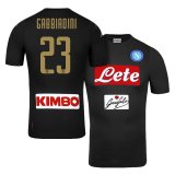 2016-17 Napoli Third Black Football Jersey Shirts #23 Manolo Gabbiadini