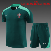 Portugal 2023-24 Green Soccer Jerseys + Short Kid's