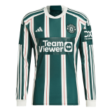 #Long Sleeve Manchester United 2023-24 Away Soccer Jerseys Men's