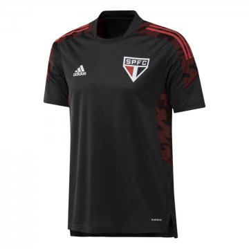 2021-22 Sao Paulo FC Black Short Football Training Shirt Men's