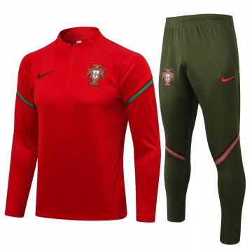 Portugal 2021-22 Red Soccer Traning Suit Men's