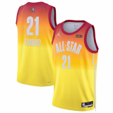 Joel Embiid #21 NBA 2023 Brand Orange Jerseys - All-Star Game Edition Men's
