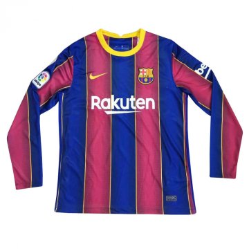 2020-21 Barcelona Home Men LS Football Jersey Shirts