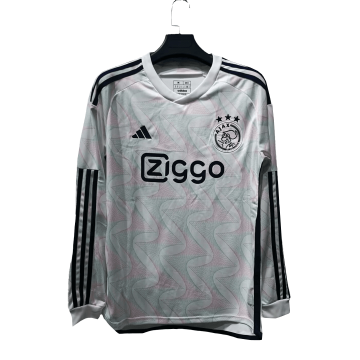 #Long Sleeve Ajax 2023-24 Away Soccer Jerseys Men's