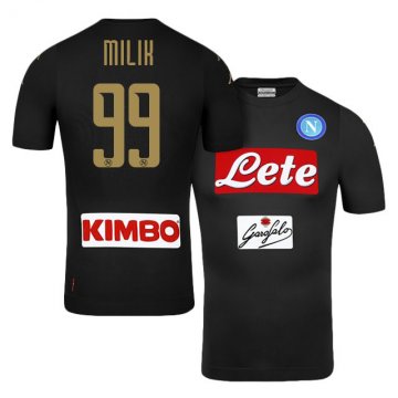 2016-17 Napoli Third Black Football Jersey Shirts #99 Arkadiusz Milik