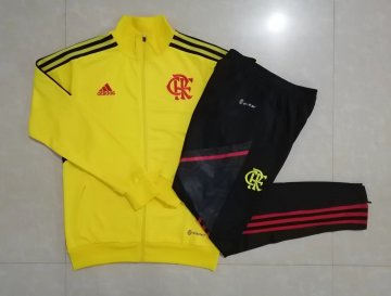 Flamengo 2022-23 Yellow Soccer Training Suit Jacket + Pants Men's
