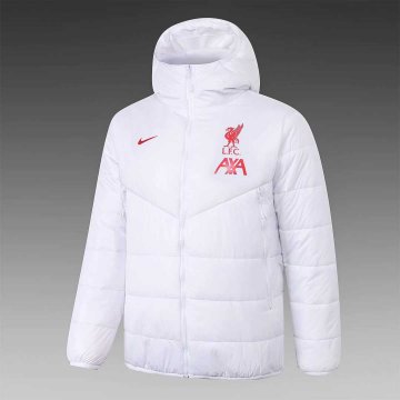 2020-21 Liverpool White Men Football Winter Jacket