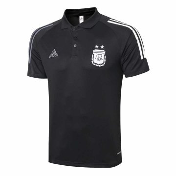 2020-21 Argentina Black Men's Football Polo Shirt