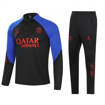 PSG x Jordan 2022-23 Black x Blue Soccer Training Suit Men's