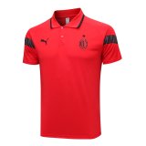 AC Milan 2023-24 Red Soccer Polo Jerseys Men's
