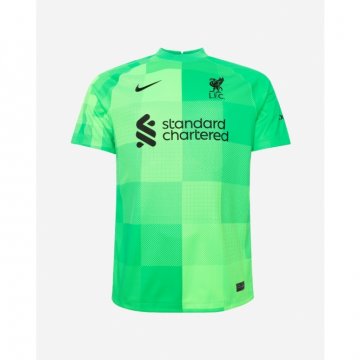 Liverpool 2021-22 Home Goalkeeper Short Sleeve Men's Soccer Jerseys