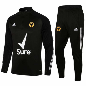 2021-22 Wolverhampton Black Half Zip Football Training Suit Men's