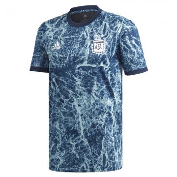 2021-22 Argentina Blue Short Football Training Shirt Men's