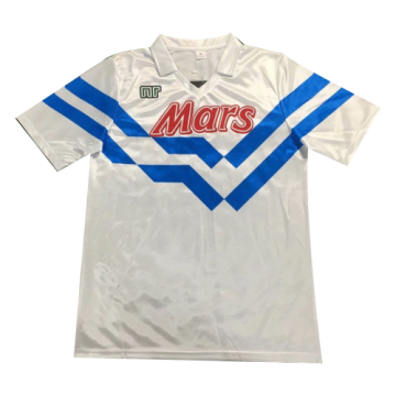 88/89 Napoli Away White Retro Football Jersey Shirts Men