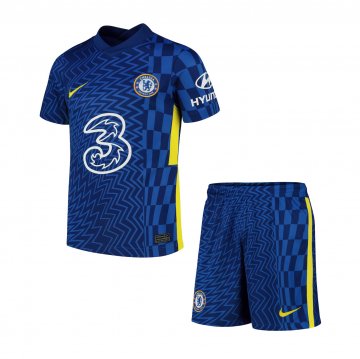2021-22 Chelsea Home Football Jersey Shirts + Short Kid's [20210614109]