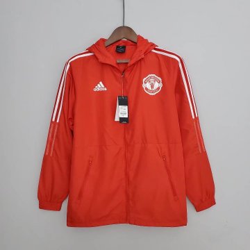 Manchester United 2022-23 Red Soccer Windrunner Jacket Men's