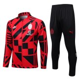 AC Milan 2022-23 Red Soccer Jacket + Pants Men's