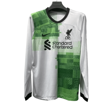 #Long Sleeve Liverpool 2023-24 Away Soccer Jerseys Men's
