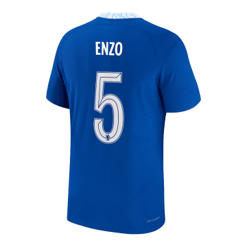 #ENZO #5 Player Version Chelsea 2022-23 Home UCL Soccer Jerseys Men's