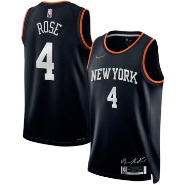 New York Knicks 2022 Black MVP SwingMen's Jersey - Select Series Men's (ROSE #4)