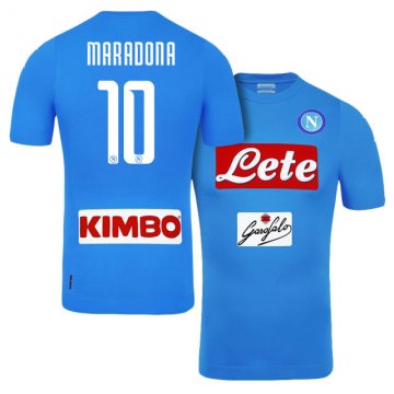 2016-17 Napoli Home Blue Football Jersey Shirts #10 Diego Maradona