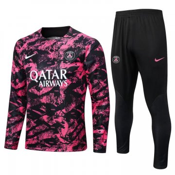 PSG 2022-23 Crew Neck Pink Soccer Training Suit Men's