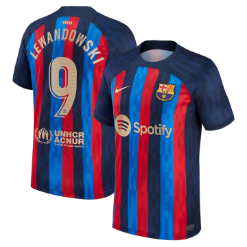 #Lewandowski #9 Barcelona 2022-23 Home Soccer Jerseys Men's