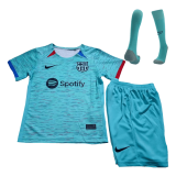 Barcelona 2023-24 Third Away Soccer Jerseys + Short + Socks Kid's