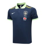 Brazil 2023 Navy Soccer Polo Jerseys Men's