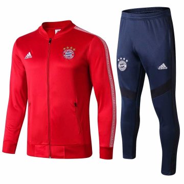 2019-20 Bayern Munich Low Neck Red Men's Football Training Suit(Jacket + Pants) [47012068]
