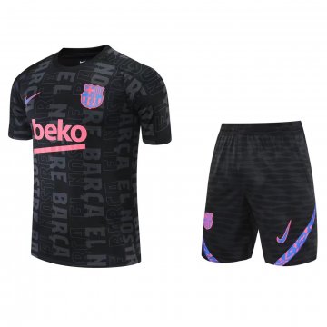 Barcelona 2022-23 Black Lettering Soccer Jerseys + Short Men's