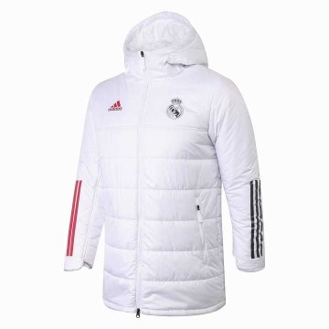 2020-21 Real Madrid White Men's Football Winter Jacket