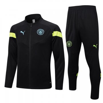Manchester City 2022-23 Black Soccer Jacket + Pants Men's