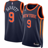 RJ Barrett #9 New York Knicks 2022-23 Brand Navy Jerseys - Statement Edition Men's
