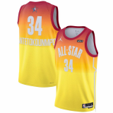 Giannis Antetokounmpo #34 NBA 2023 Brand Orange Jerseys - All-Star Game Edition Men's