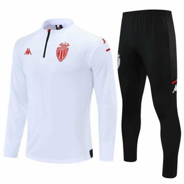 2021-22 AS Monaco White Football Training Suit Men's