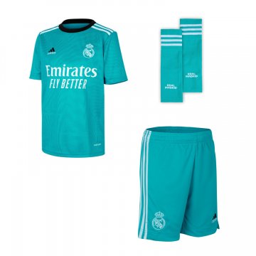 Real Madrid 2021-22 Third Kid's Soccer Jerseys + Short + Socks