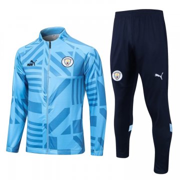 Manchester City 2022-23 Blue Soccer Jacket + Pants Men's