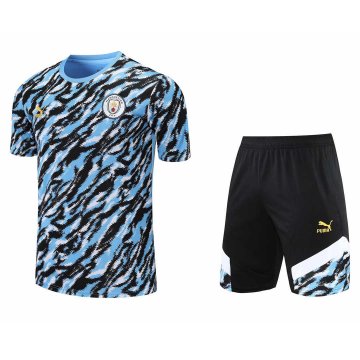 2021-22 Liverpool Light Blue Football Training Suit (Shirt + Short) Men's