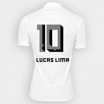 2016-17 Santos Home White Football Jersey Shirts Lucas Lima #10