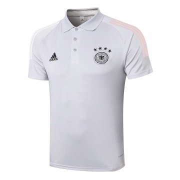 2020-21 Germany Light Grey Men's Football Polo Shirt