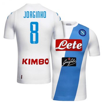 2016-17 Napoli Away White Football Jersey Shirts #8 Jorginho
