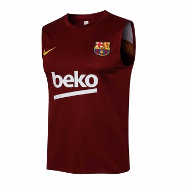2021-22 Barcelona Maroon Football Singlet Shirt Men's