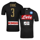 2016-17 Napoli Third Black Football Jersey Shirts #3 Ivan Strinic