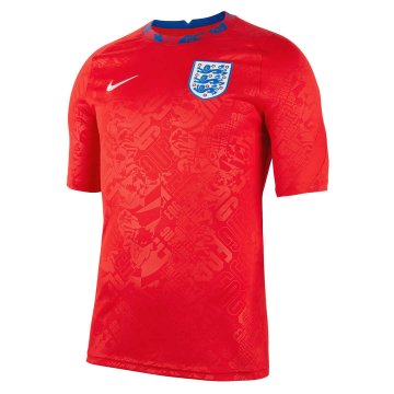 2021-22 England Red Short Football Training Shirt Men's