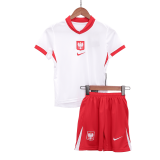 Poland 2024 Home EURO Soccer Jerseys + Short Kid's