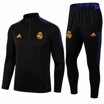 2021-22 Real Madrid Black Football Training Suit Men's